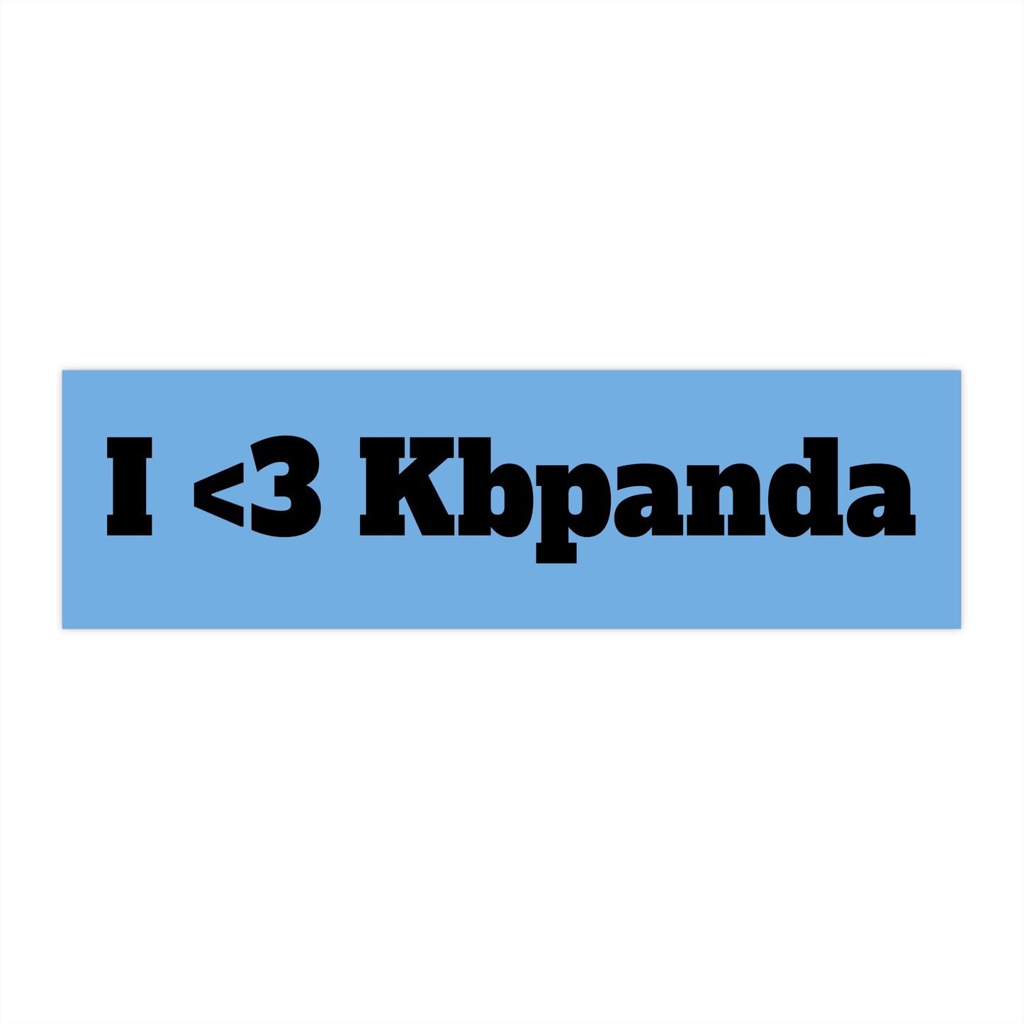 I <3 Kbpanda Bumper Sticker